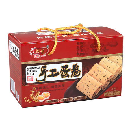 扬航食品无添加纯天然280g盒装芝麻味手工蛋卷图片大全 邮乐官方网站