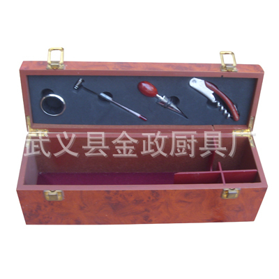 【批发供应精美礼品JZ106红酒盒子(图)】价格,厂家,图片,酒类包装,武义县金政厨具厂-