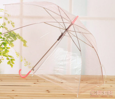 唯爱厂家批发彩色透明雨伞 个性定制，品质保障