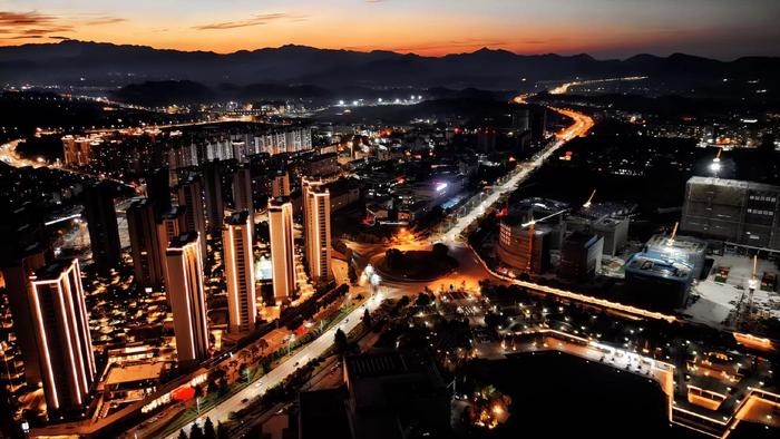 武义县夜景 欧欧动力机械引领休闲产业新活力
